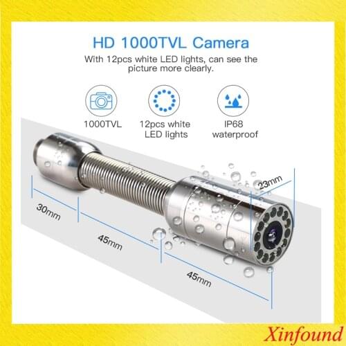 Diameter 23mm Stainless Steel Pipeline Endoscope Inspection Camera Head For Pipe Inspection Camera System Repair Replacement