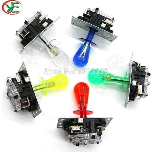 12V Illuminated Joystick Arcade Joystic Glitter Fighters Stick 5PIN SANWA Stick With Clear Bat Top Ball HAPP style Joystick