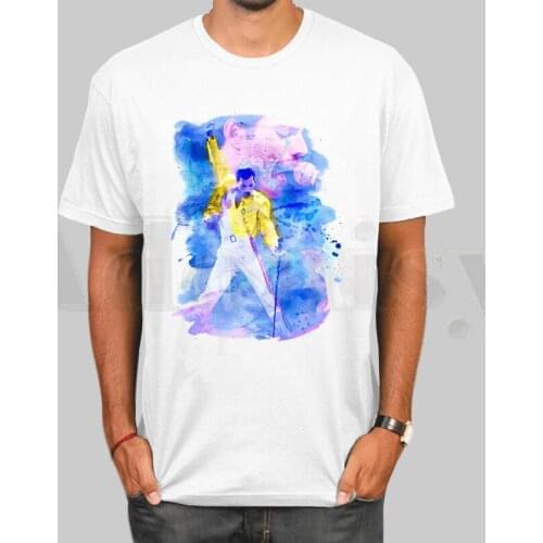 Freddie Mercury The Queen Band Art Rock Hipster T Shirts Fashion Men and Women T-shirt Short Sleeve Unisex Tshirt Streetwear