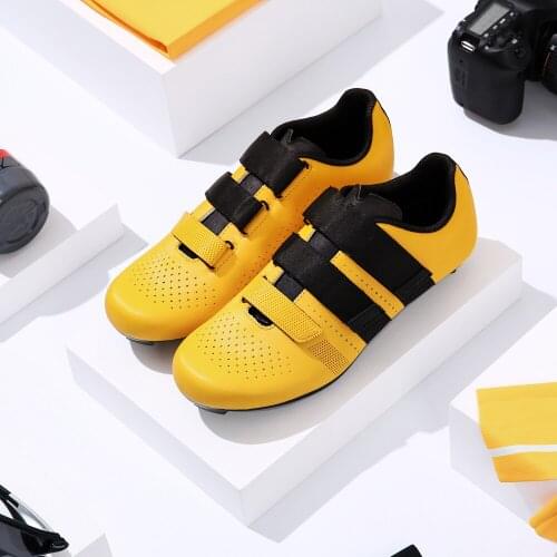 Santic Men Women Lightweight Velcro Buckle Self-Locking Road Competition Cycling Shoes Breathable Bicycle Bike Unisex Shoes