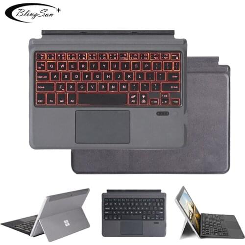 Microfiber Keyboard Case for Microsoft Surface Go Laptop LED Backlight Bluetooth Keyboard for Surface Go Wireless Keyboard 10
