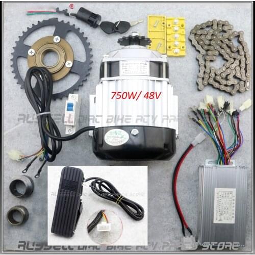 Go Kart ATV BM1418ZXF 48V 750W Brushless Motor with Pedals Throttle Electric Bicycle Kit Tricycle DIY E-tricycle E-trishaw
