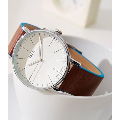 Julius Homme Mens Watch Japan Quartz Hours Top Fashion Dress Bracelet Leather Boy Birthday Lovers Valentine Gift 814