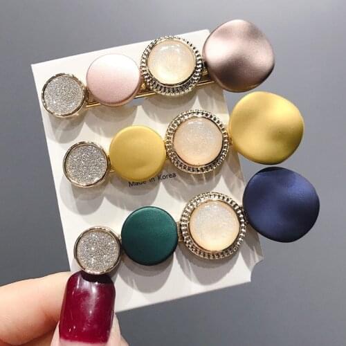 New 1PCS Fashion Pearls Acetate Geometric Hair Clips For Women Girls Sweet Hairpins Barrettes Hair Accessories Set