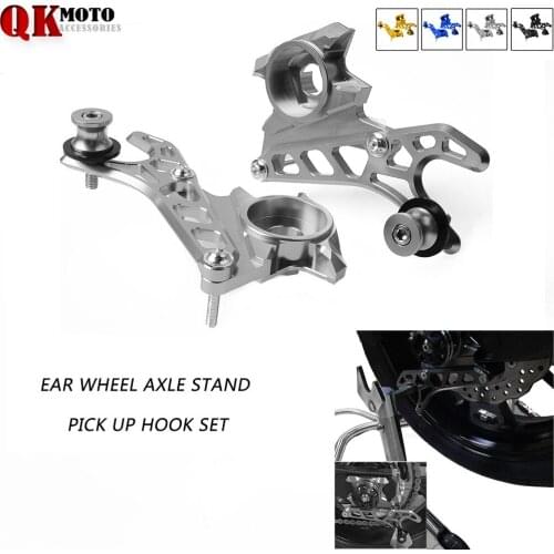 New Arrival Motorcycle CNC Aluminum Rear Wheel Axle Stand Pick Up Hook Set For Yamaha MT-07 FZ-07 MT07 FZ07 2014 2015 2016 2017