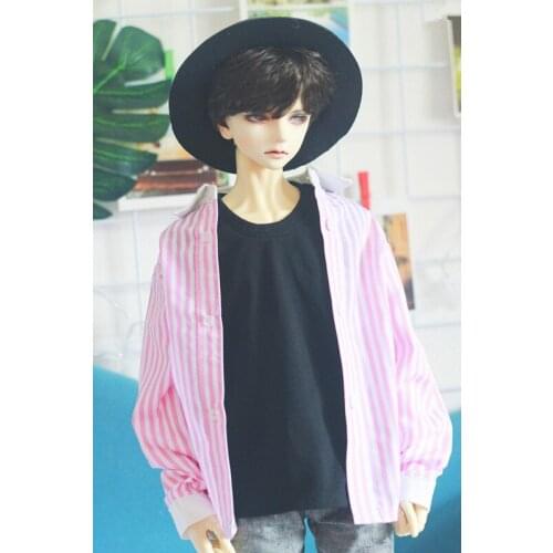 BJD doll clothes suitable for uncle 1/31/4siz fashionable dress vertical stripes long-sleeved shirt daily joker doll accessories