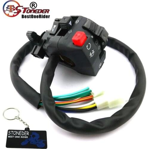 STONEDER 12 Wire 5 Function Handle Control Switch Assembly With Choke Lever For Chinese ATV Quad 110cc 125cc 150cc 200cc 250cc