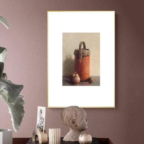 Nordic Modern Style Mangosteen Bucket Posters Art Still Life Canvas Pictures Print For Living Room Home Bedroom Decor Painting