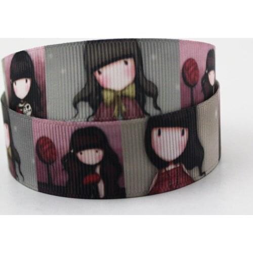Custom girl printed grosgrain ribbon stripe ribbon 9mm-75mm 10/25/50 yards wedding decorative ribbons DIY craft webbing