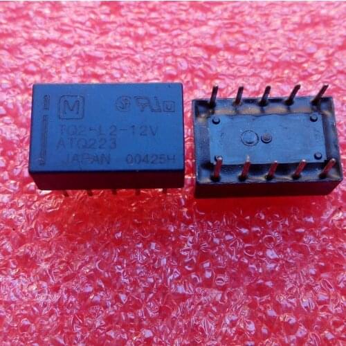 Free shipping(10pieces/lot)TQ2-L2-3V ATQ221 TQ2-L2-5V ATQ229 TQ2-L2-12V ATQ223 10PINS 1A 3 5 12VDC Signal Relay