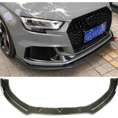 RS3 carbon fiber front bumper wing skirt spoiler Auto car front lip for RS3 Bodykit Bumper 2017-2018 Bodykits