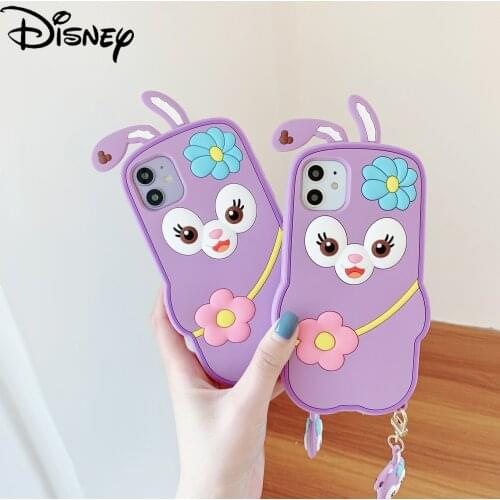 Disney Stellalou for IPhone 7/8p/X/XR/XS/XSMAX/11/12pro Cartoon Pendant Silicone Drop Resistant Phone Case