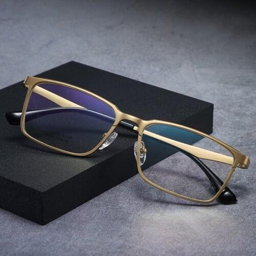 Titanium Square Glasses Frame Men Vintage Full Rim Clear Eye Glasses Man Optical Myopia Prescription Eyeglasses Frames Eyewear