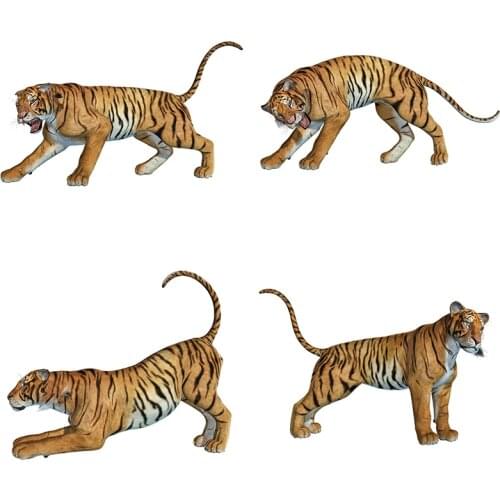 Three Ratels QM27 Animal stickers tiger wall stickers home decoration living room car sticker