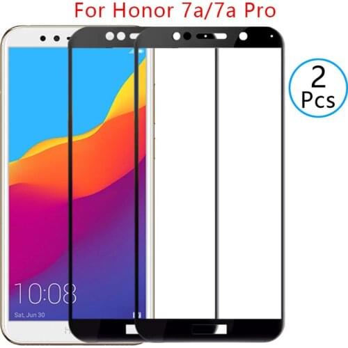 9d screen protector tempered glass case for huawei honor 7a pro cover on honor7a 7apro honer 7 a a7 protective phone coque bag
