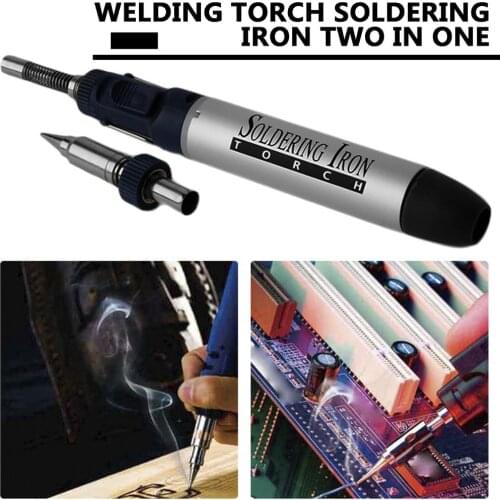 2 In 1 12ml Pen Shape Gas Soldering Iron Tool Soldering Gun With Soldering Iron Head Tip Cordless Pen Burner