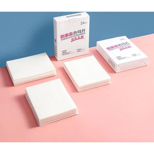 24 Sheets/Box Laundry Suction Color tablets Anti-stain Portable Non-woven Fabric White Absorbent Color Catcher Washing Machine