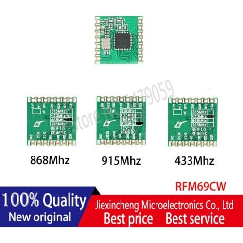 5PCS RFM69 RFM69CW RFM69C Wireless Transceiver Module 13DB 433mhz/868mhz/915mhz New original