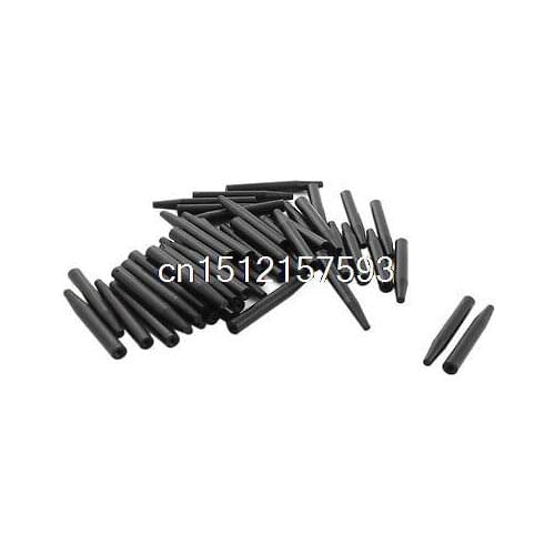 50Pcs 6x45mm Tapered Tip PCB Test Fixture Parts Plate POM Stand Holder Black
