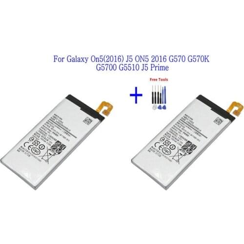 2x 2400mAh 3.85VDC EB-BG570ABE Replacement Battery For Samsung Galaxy On5 2016 Edition G5700 G5510 J5 Prime + Repair Tools kit