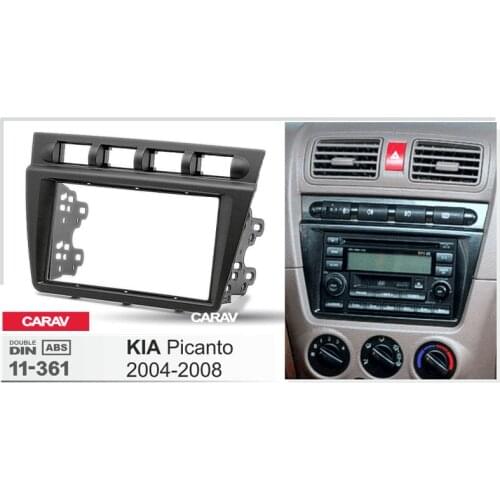 CARAV 11-361 Top Quality Radio Fascia for KIA Picanto 2004-2008 Stereo Fascia Dash CD Trim Installation Kit