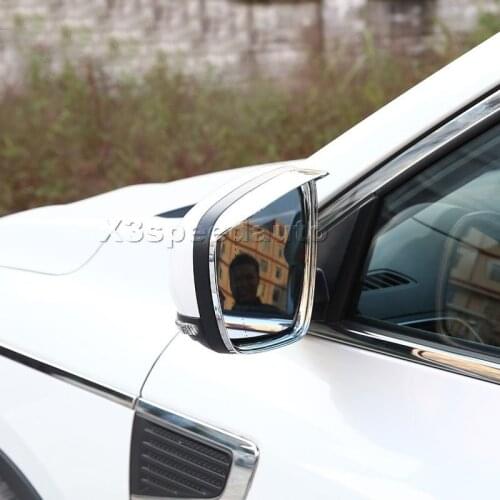 Car-styling Chrome ABS Plastic Side Mirror Rain Board Sun Visor Shade 2pcs For Renault Koleos 2017