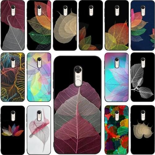 Yinuoda Colorful Leaves Phone Case for RedMi 4X 5 plus 5 6 7 8 9 A 6pro Go K20 cover