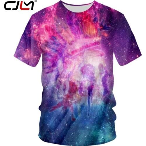 CJLM Man Harajuku New Loose Black and white O Neck Tshirt 3D Printed Funny sky Skull Short Sleeve T-shirt Big Size Mens 5XL