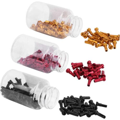 GUB 100Pcs Bicycle Spoke Cap Mountain Road Bike Nipples 14mm 2mm Ultralight High Strength Aluminum alloy Spoke Cap Spoke Nipple