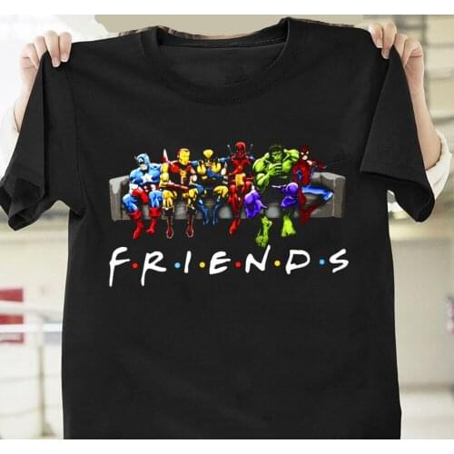 Friends Super Heroes 2019 Summer Hot Sale Cotton Good Quality Brand Cotton Shirt Summer Style Cool Shirts Funny Print T Shirts