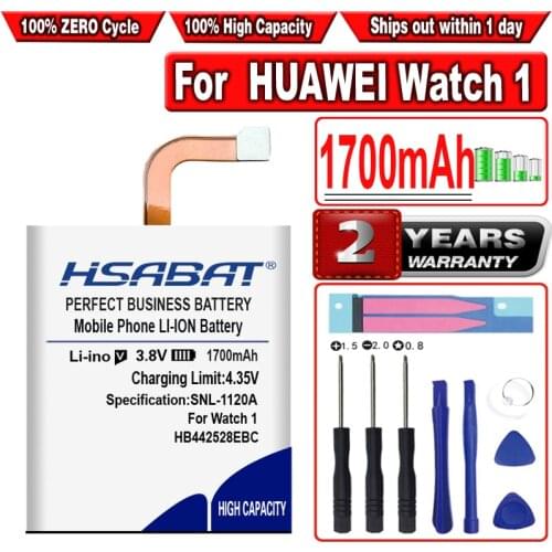 HSABAT 1400mAh HB442528EBC Battery for HUAWEI Watch 1 Watch1