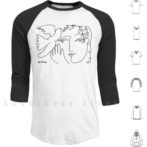 Pablo Picasso Dove And Face Artwork , For Prints Posters Men Hoodies Long Sleeve Picasso