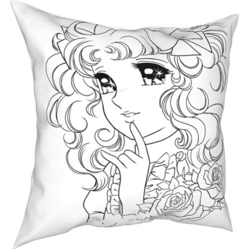 Candy Candy Classic Anime Square Pillowcases Polyester Sofa 80s Manga Cushion Case Creative Home Decoration Pillowcase 45*45
