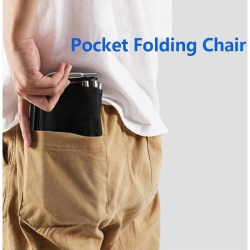 Pocket Folding Chair Portable Outdoor Folding Chair Aluminum Alloy + 600D Oxford Fabric 250g Lightweight and Compact 2 Colors