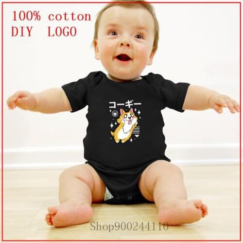 Newborn Baby Clothes Kawaii Corgi Outfit Costume Romper short sleeve Clothes Baby girl roupa de bebe Bodysuits baby One-Pieces