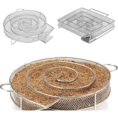 Barbecue Smoke Box Cold Smoke Generator Stainless Steel Grill Net Outdoor Smoking Barbecue Net BBQ Tool Accessories Barbacoa