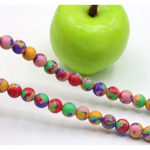 New!Multicolor Turkey stone round loose beads 6mm 15" DIY women beautiful handmade jewelry making ornaments gift