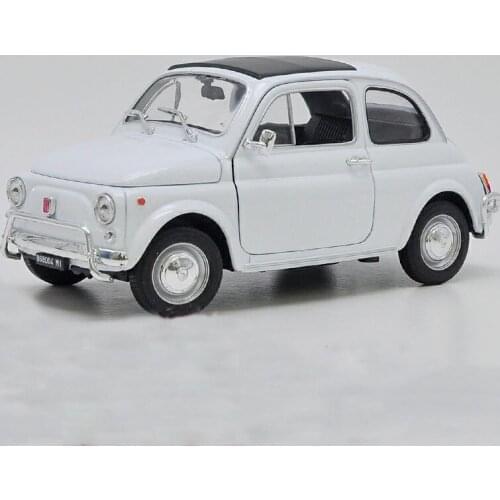 Diecast 1:18 Willy Fiat 500 Classic Car Model Simulation Alloy Vehicle Metal Collection Decoration Souvenir Display Show Gifts