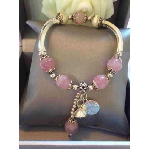 Natural dandelion exclusive design horse powder sterling silver bracelet with 925 silver brand accessories drawing parts