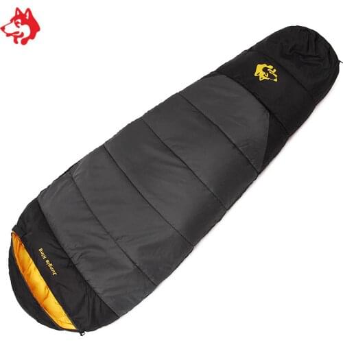 New arrival winter cold weather pitching sleeping bag Grey/Orange/Blue 1.7kg outdoor hiking camping sleeping bag
