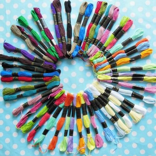 Wholesale family expenses embroider cotton thread different colour DIY sewing clothing material 50pcs 100 branch 25pcs 50branch