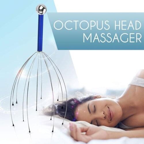 Head Relax Massager Healing Neck Claw Massage Anti-stress Pain Relief Octopus Scalp Relax Spa Headache Stimulate Blood Circulate