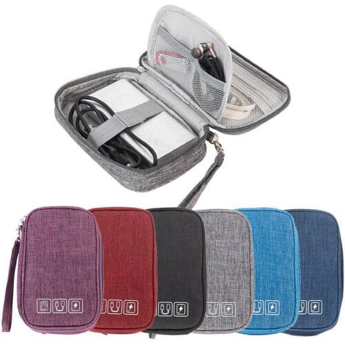 Cable Bag Organizer Wires Charger Digital USB Gadget Portable Electronic Earphone Case Zipper Storage Pouch Accessories Supplies