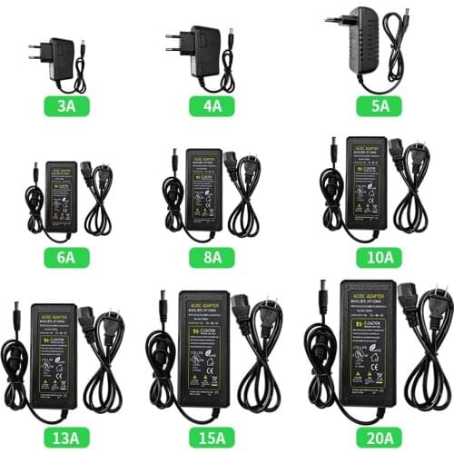 DC12V LED Power Adapter 3A-20A Lighting Transformers AC100-240V To DC Switching Power Supply For LED Strip Light CCTV