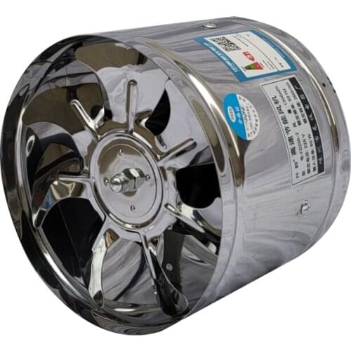 Stainless steel exhaust fan 8 inches, 10 inches, bathroom, kitchen, ventilation fan, pipe fan