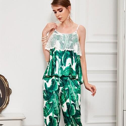 Women Pajamas Summer Sleeveless Sleepwear Set Pyjamas Ladies INS Fashion Pajama