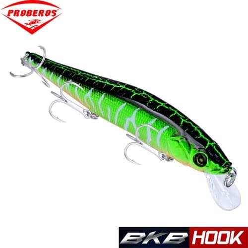 1PC Painting Minnow Fishing Lure 12cm 14.5g Jerkbait Artificial Bass Baits 3D Life-like Eye Swimbait Crankbait Trout Bass Tackle