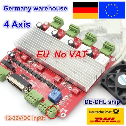 DE free ship/free VAT 4 axis CNC TB6560 stepper motor driver CNC controller board V type for CNC Router Milling Machine