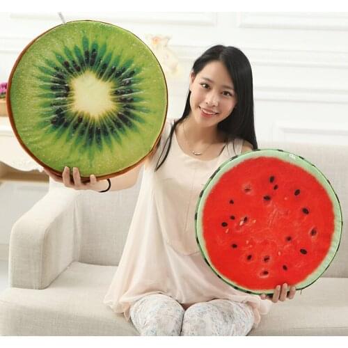 40cm fruit cushion leaning on Watermelon plush toys Kiwi Wooden stake pillows on the couch pillow birthday originality present