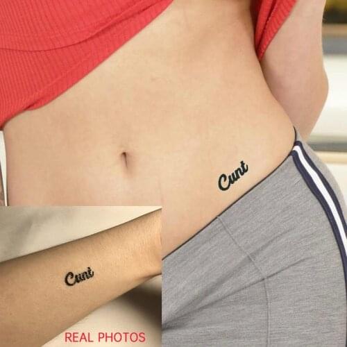 5 or 10x Cunt Small Temporary Tattoo BDSM Sex Game Play Hot Fetish for Master and Slave BDSM Waterproof Sticker